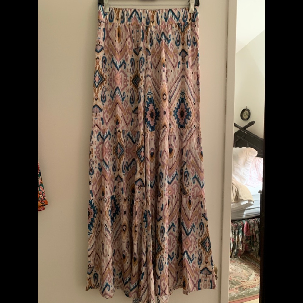 Johnny Was Moran Silk Palazzo Pant
